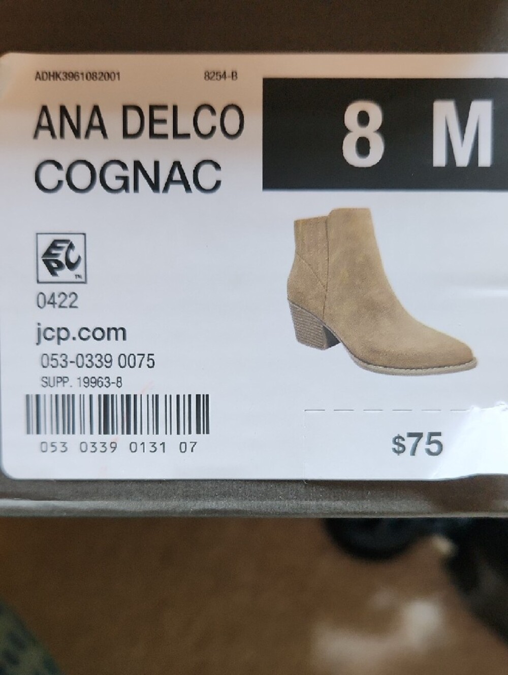a.n.a Tan Suede Ankle Booties with Stacked Heel - Picture 10 of 10